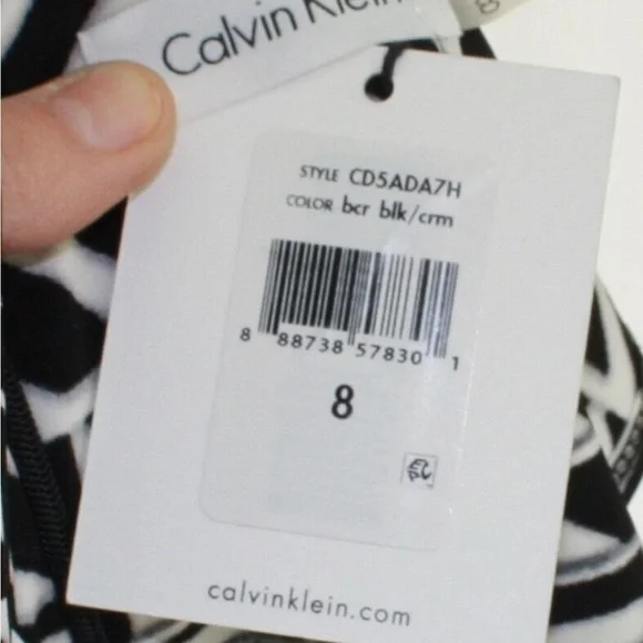 CALVIN KLEIN Black & White Sleeveless JumpSuit | Size 8 | MSRP $129 💋 NWOT - Picture 10 of 11